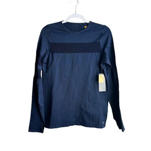 C&C California Activewear Long Sleeve Top Women's L Navy NWT Gym‎